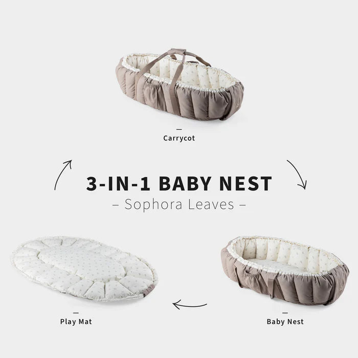 Sebra, 3-in-1 Baby Nest, Jetty Beige