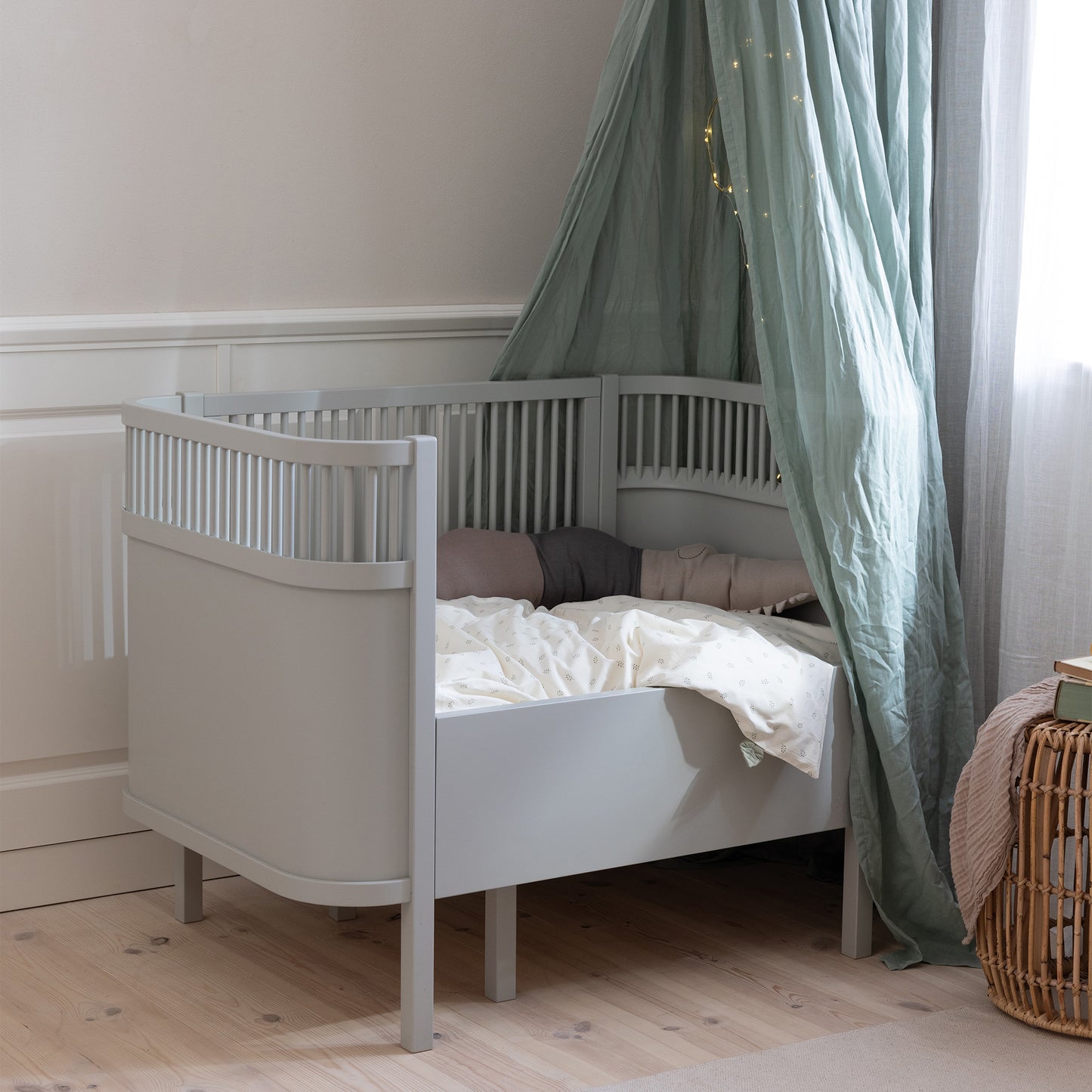 Zebra, Cot&amp;Junior bed 2in1, Classic Grey