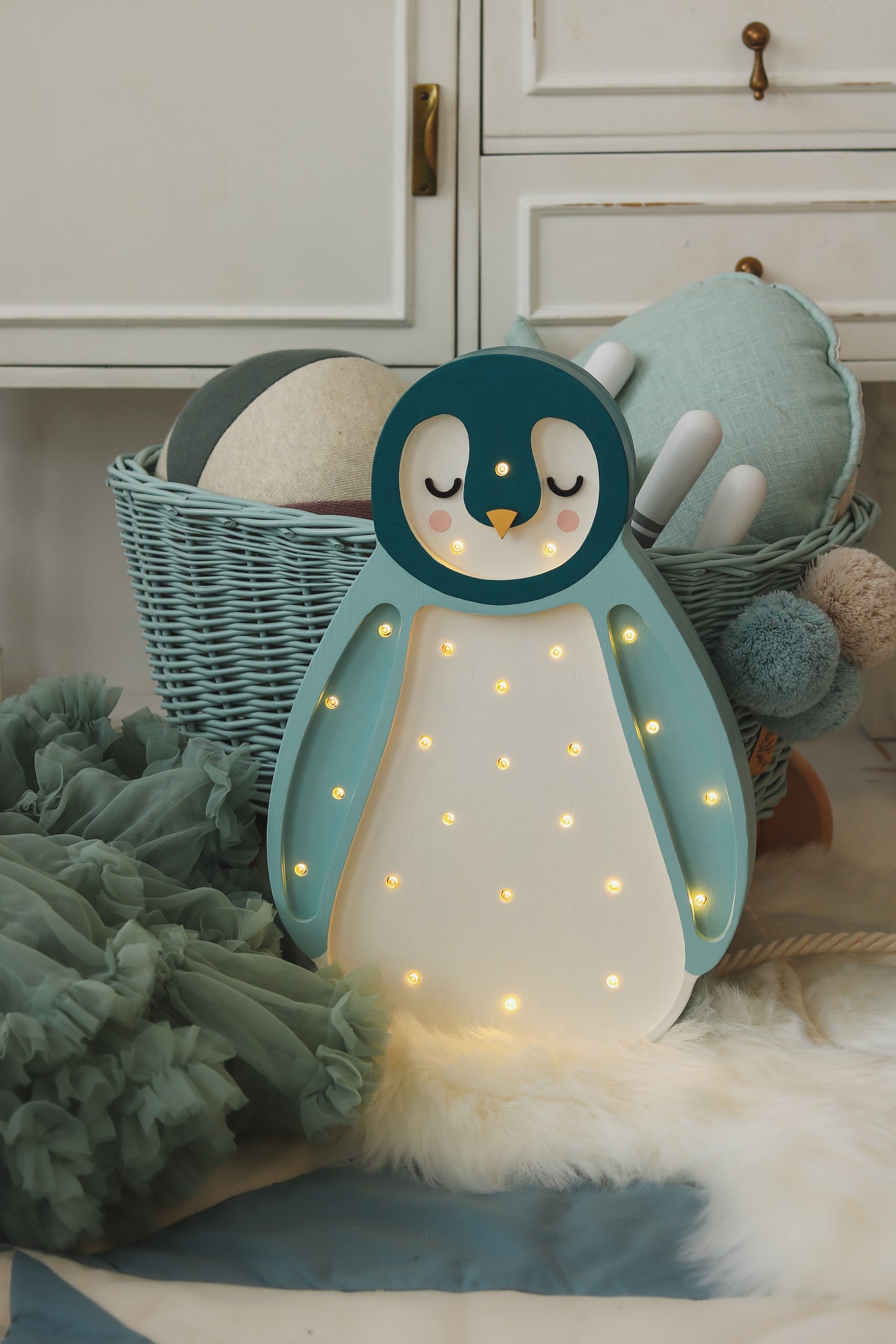 Little Lights, Yövalo Baby Penguin, Teal