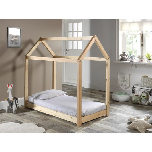 Vipack, Cabane House Bed, 2 sizes, Natural Wood