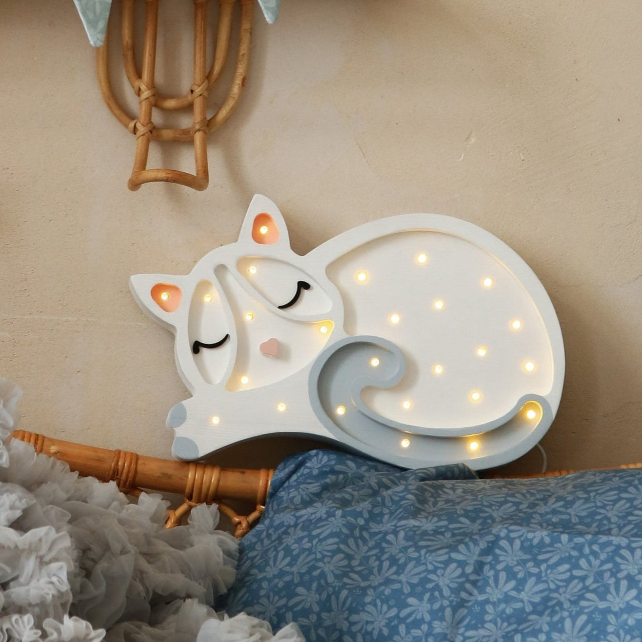 Little Lights Night Light, Cat White