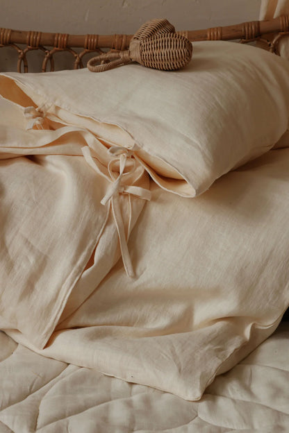 Matuu, Fitted sheet set, Linen Cream (3 different sizes)