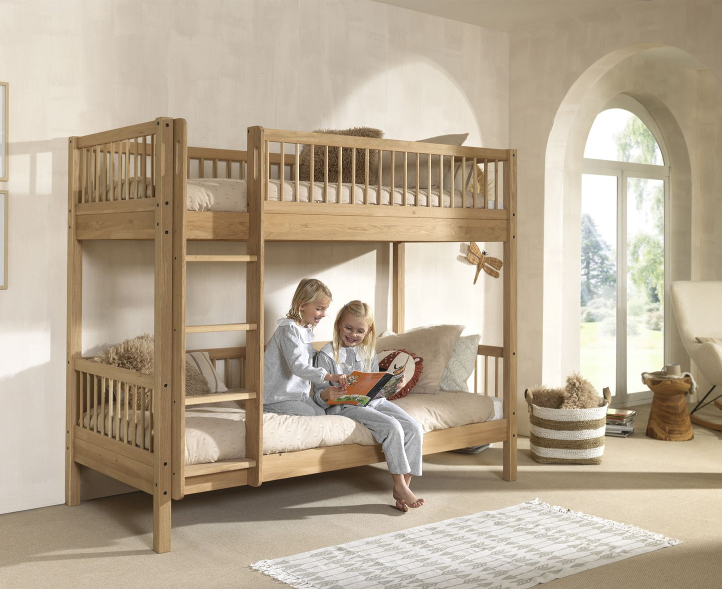 Vipack, Forrest Oak, Bunk bed (Convertible) 90x200 cm, Oak