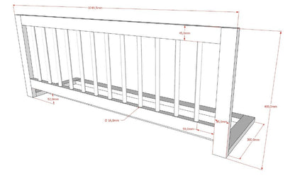 Vipack, Forrest Oak, Bunk bed (Convertible) 90x200 cm, Oak