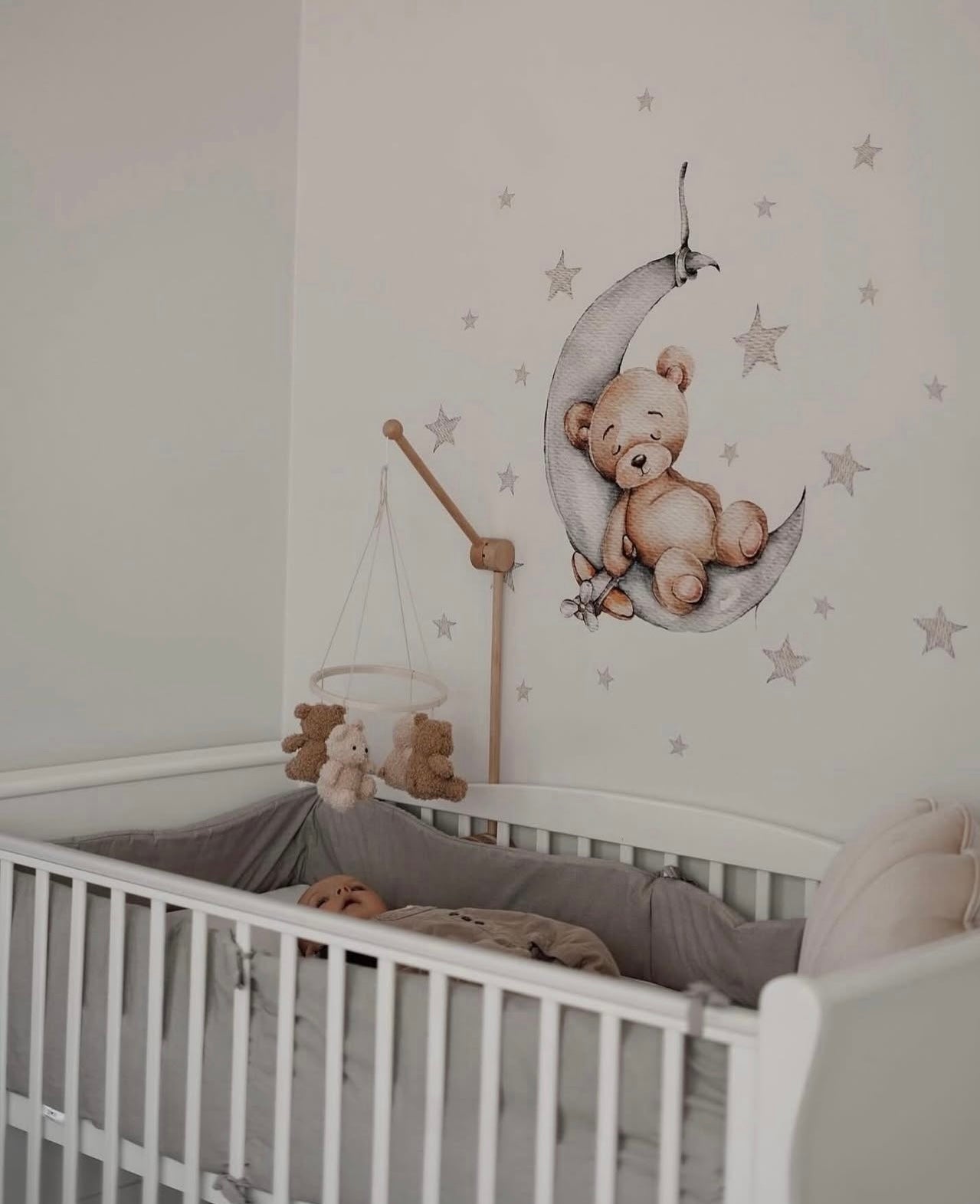 Wall sticker 50x100cm, Teddy Bear on the Moon