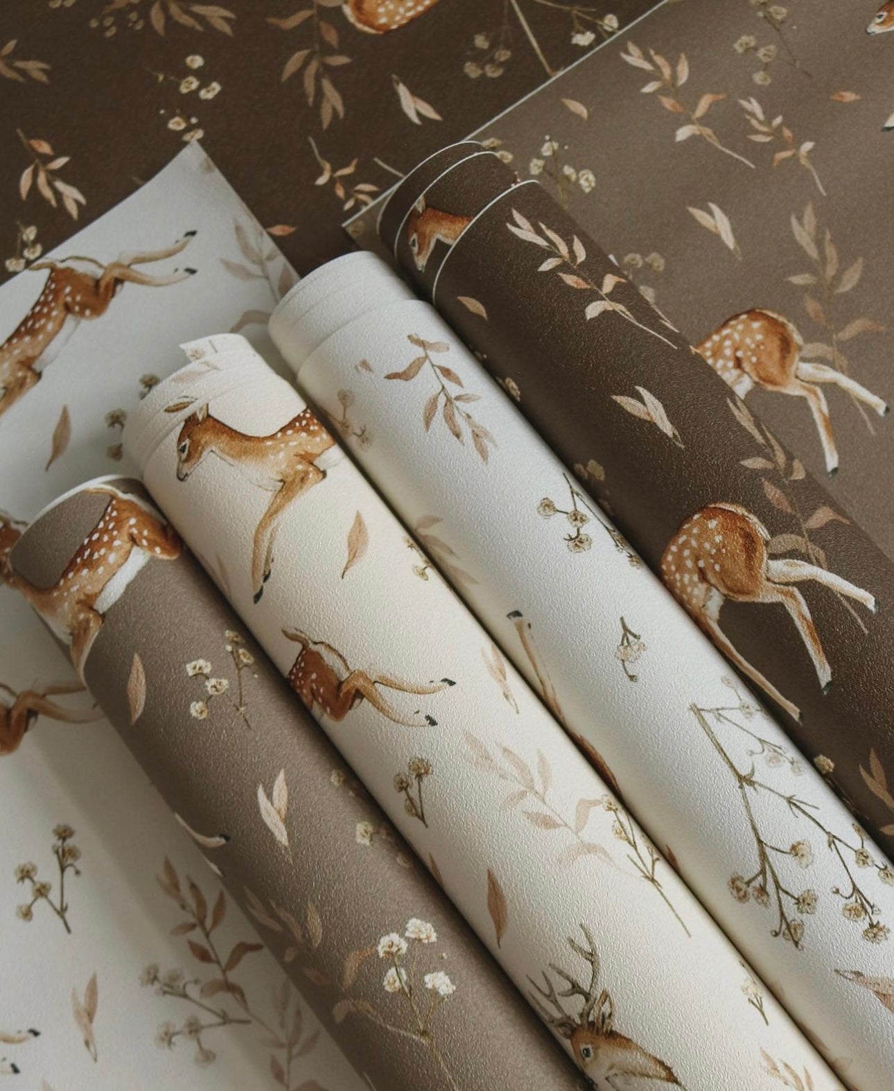 Matuu Deer Dark Beige, Wallpaper