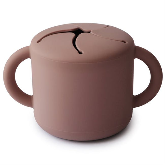 Mushie, Silikoninen Snack Cup, Cloudy Mauve