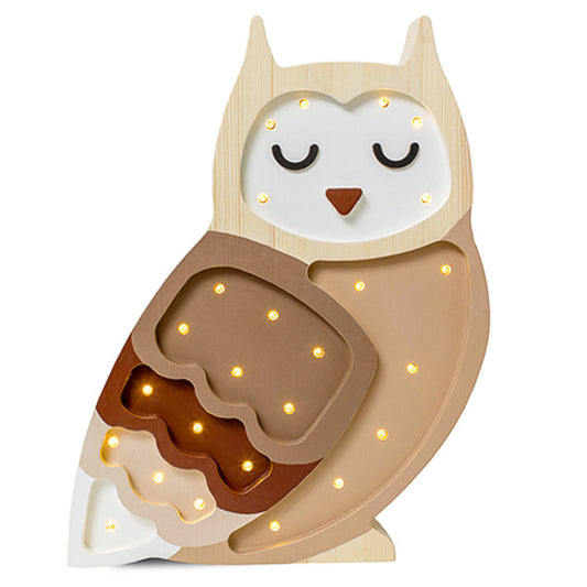 Little Lights Night light, Owl Ombre Brown