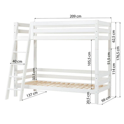 ECO Luxury, Korkea Kerrossänky (Muunneltava) 90x200 cm, White