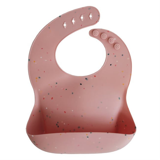 Mushie Bib, Powder Pink Confetti