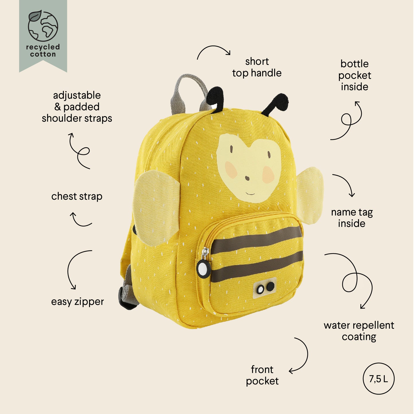 Trixie Baby Backpack, Mrs. Bumblebee