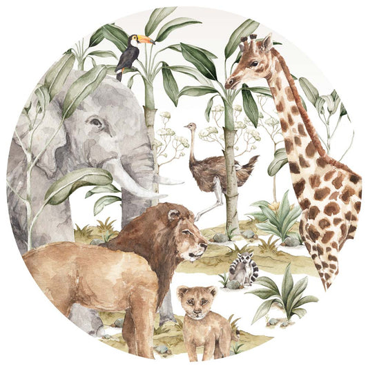 Wall sticker, Savanna World In A Circle from