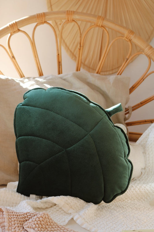 Moi Mili Decorative pillow, Velvet Leaf "Green"