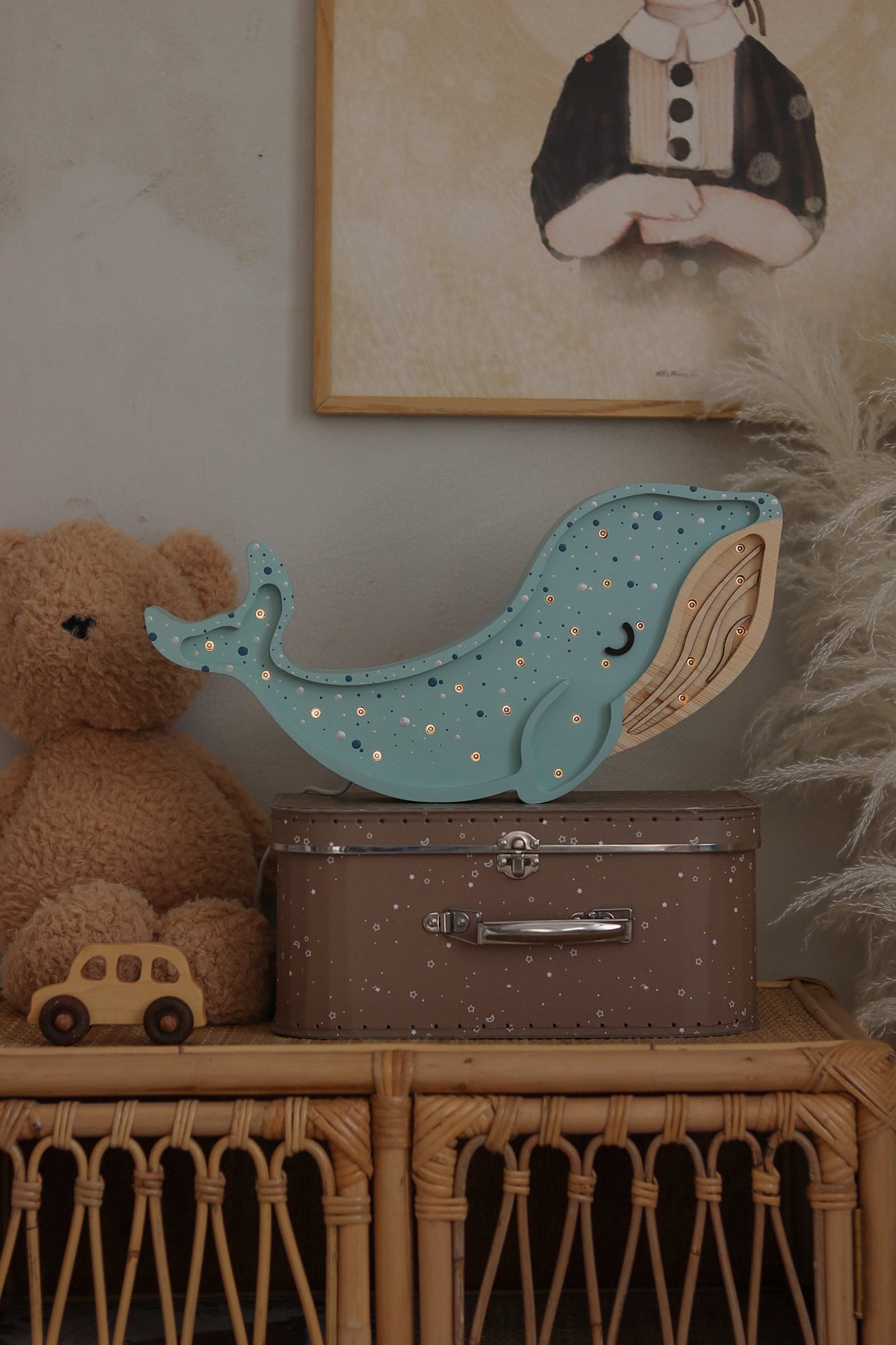 Little Lights Night light, Whale Galaxy Teal