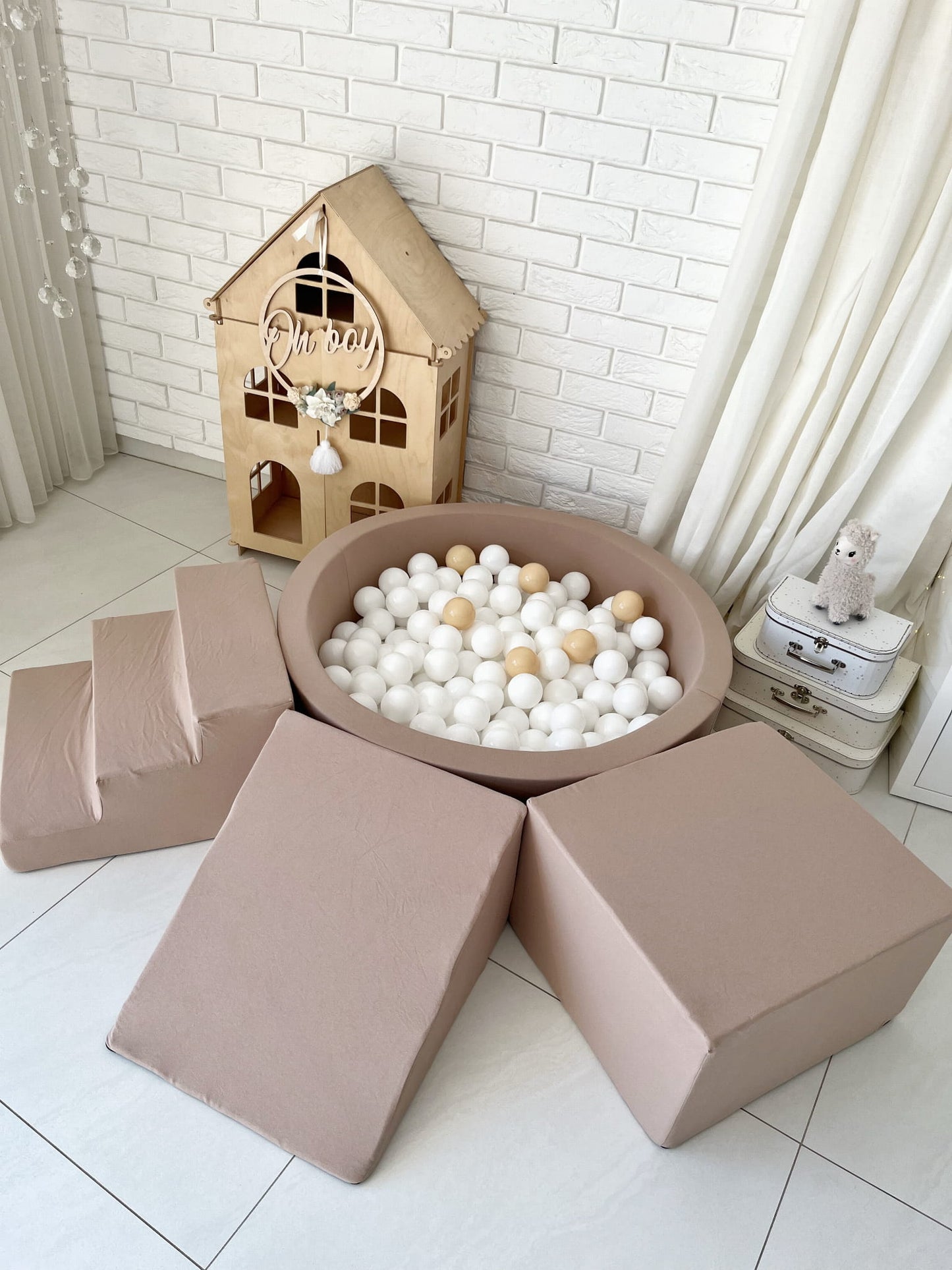 Play module + Sea of ​​balls, Beige