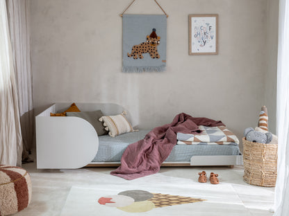 Wood Luck Design, Junior bed 90x160-&gt;200cm, Bloom Cashmere