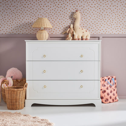 Bellamy, Royal, Chest of 3 drawers, White