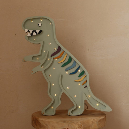 Little Lights Night Light, Dino T. Rex Khaki Pastel